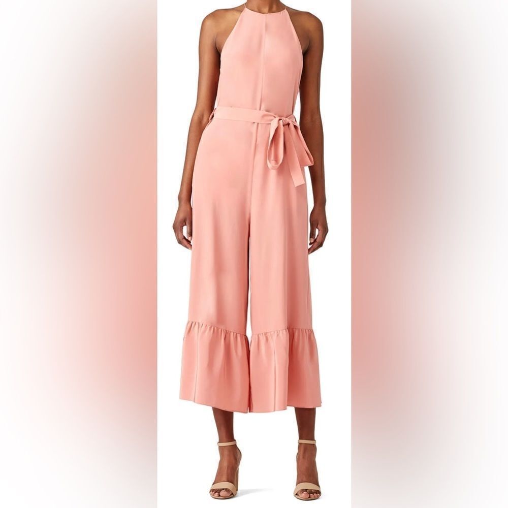 Tibi
Pink Halter Ruffle silk Jumpsuit
